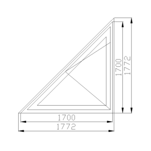 A-12v 1772*1772 kolmnurkne viiluaken