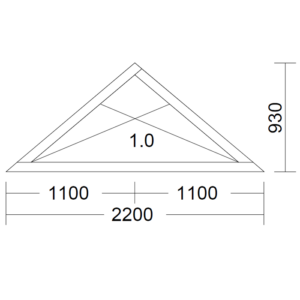 A-5 2200*930 kolmnurkne viiluaken